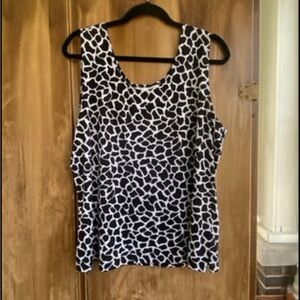 Liz Baker Black and White Relaxed Tank Top